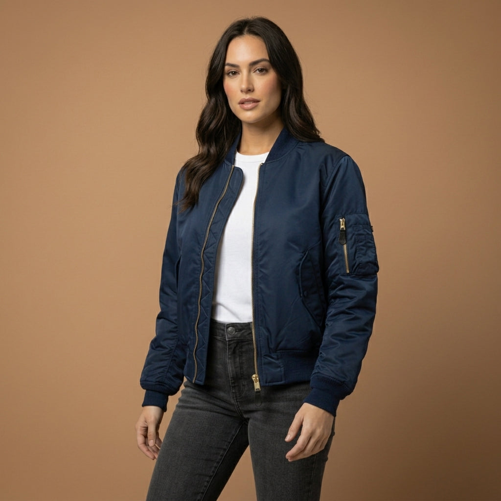 Harriet Wycliffe | Olive Green Bomber Jacket For Women