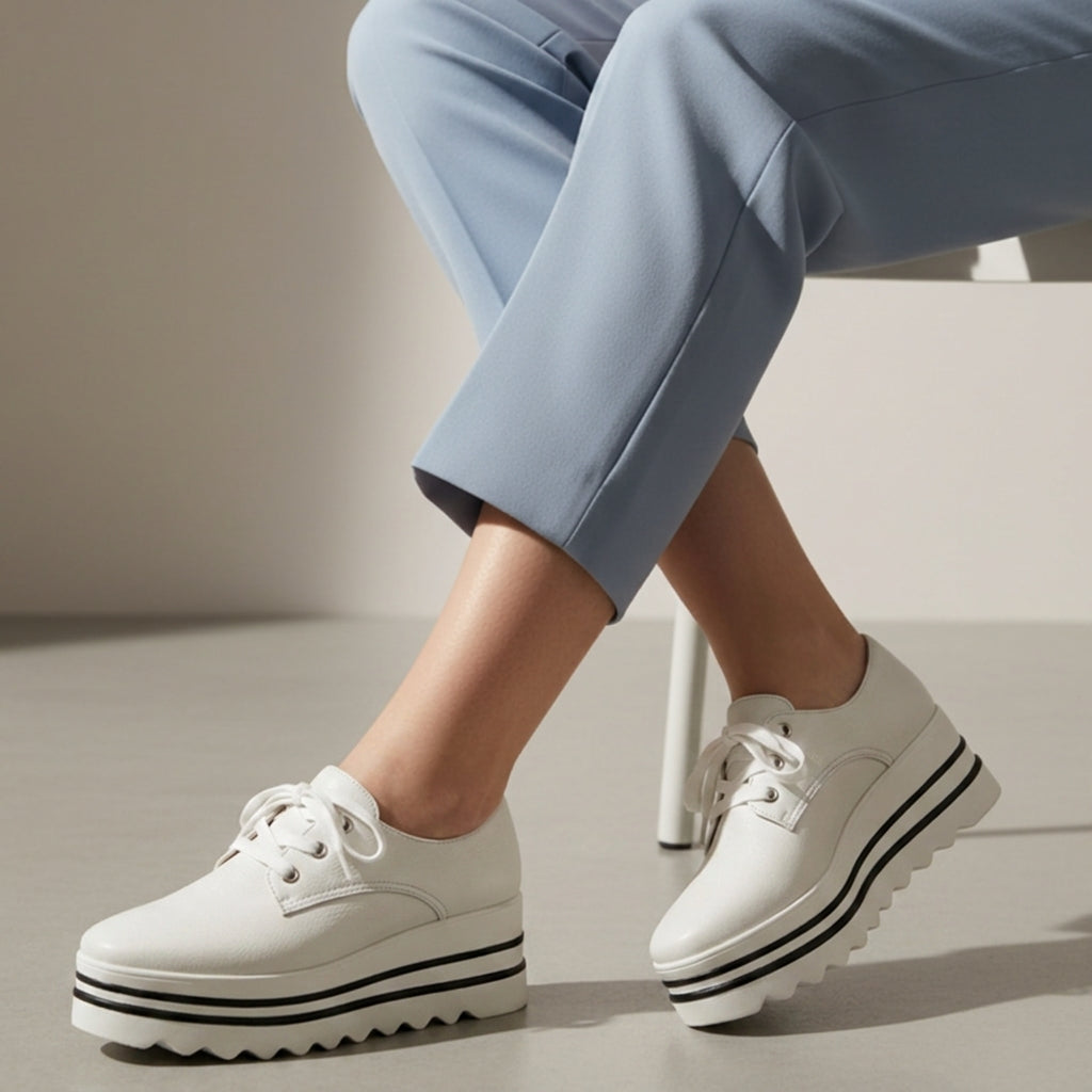 Cressida Marlowe | Platform Oxford Lace-Up Flat For Women