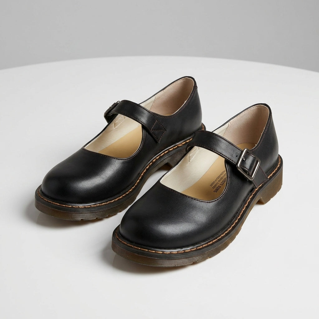 Elspeth Rondeau | Buckle-Strap Mary Jane Flats For Women