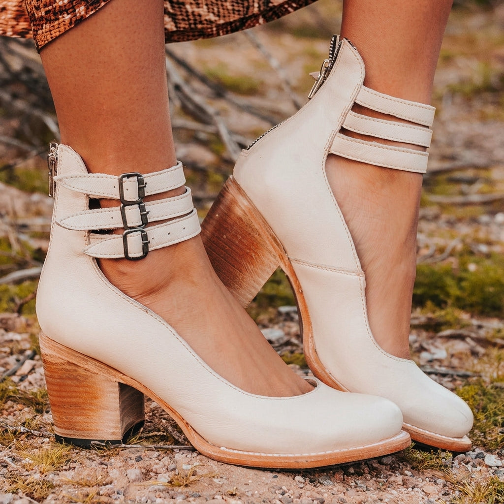 Rosalba Trentmore | Venezia Buckle Block Heel Sandals For Women