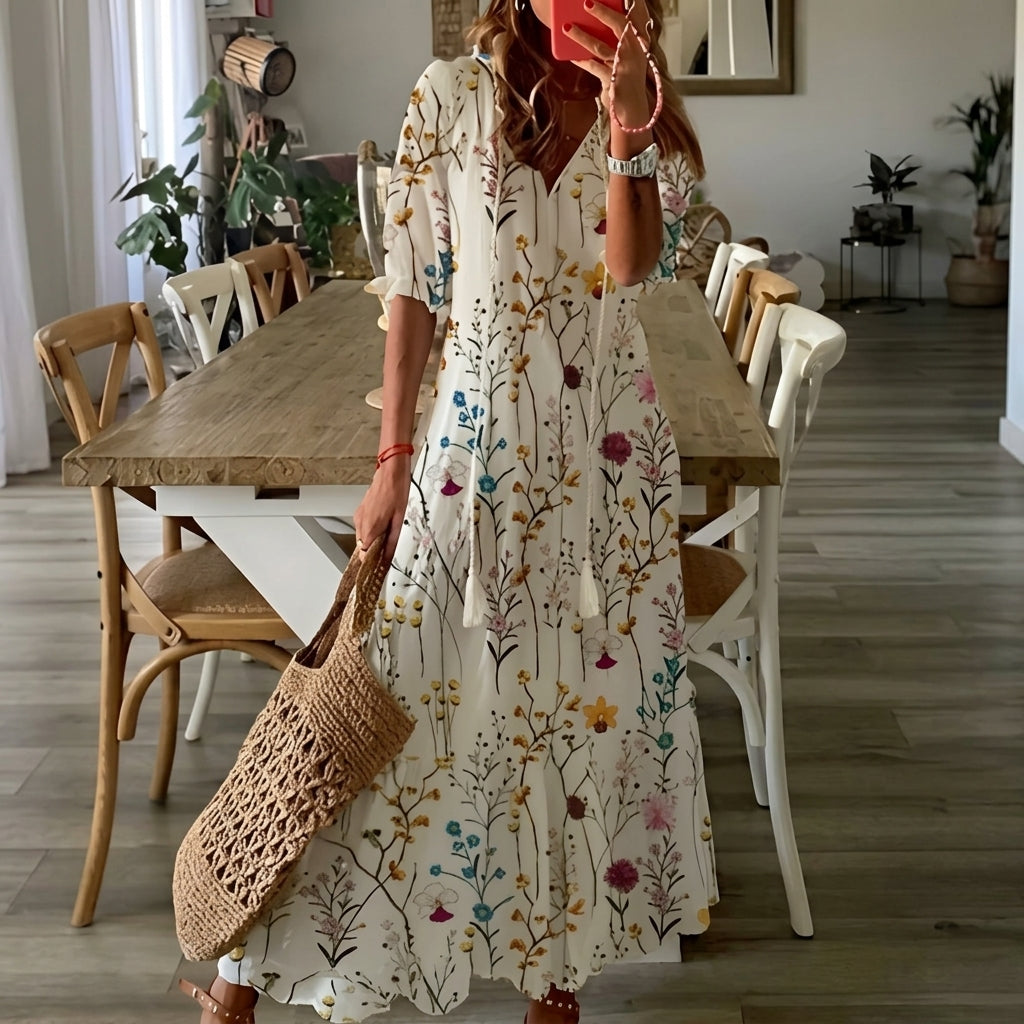 Aurelia Santorini | Ikat Print Maxi Dress For Women