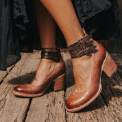 Rosalba Trentmore | Venezia Buckle Block Heel Sandals For Women