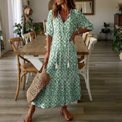Aurelia Santorini | Ikat Print Maxi Dress For Women