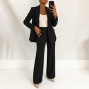 Vivienne Marchland | Blue Two-Piece Blazer & Trouser Suit For Women