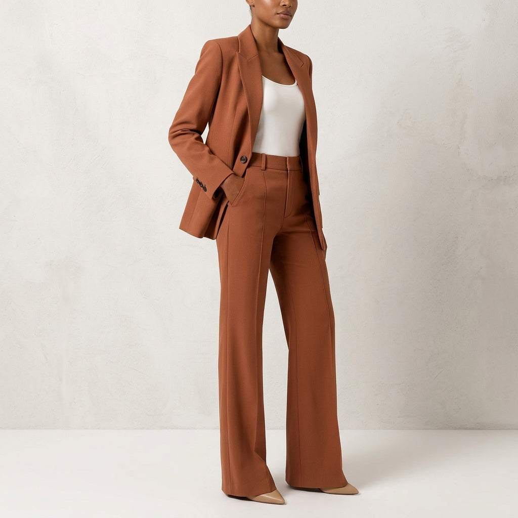 Vivienne Marchland | Blue Two-Piece Blazer & Trouser Suit For Women