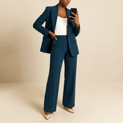 Vivienne Marchland | Blue Two-Piece Blazer & Trouser Suit For Women