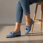 Clarissa Wentmore | Pointed Toe Bow Loafers For Women