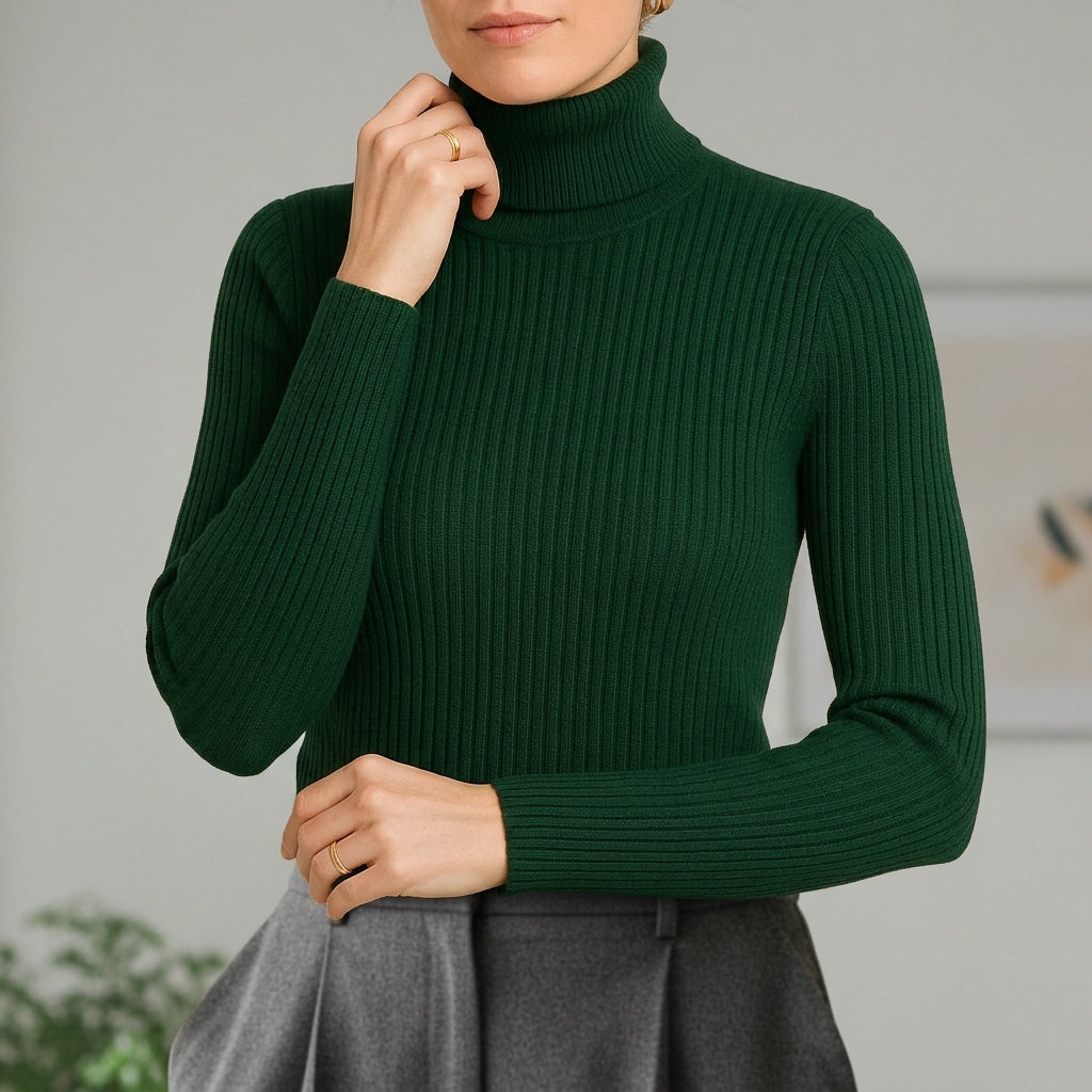 Elaine Rossmore | Ribbed Turtleneck Sweater For Women