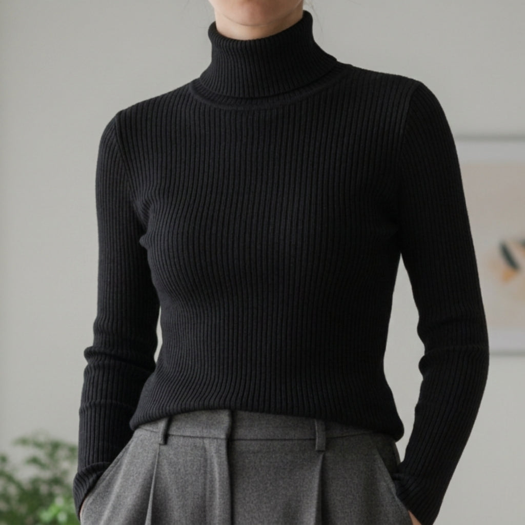 Elaine Rossmore | Ribbed Turtleneck Sweater For Women