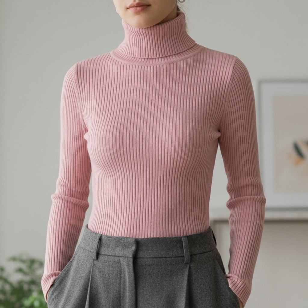 Elaine Rossmore | Ribbed Turtleneck Sweater For Women