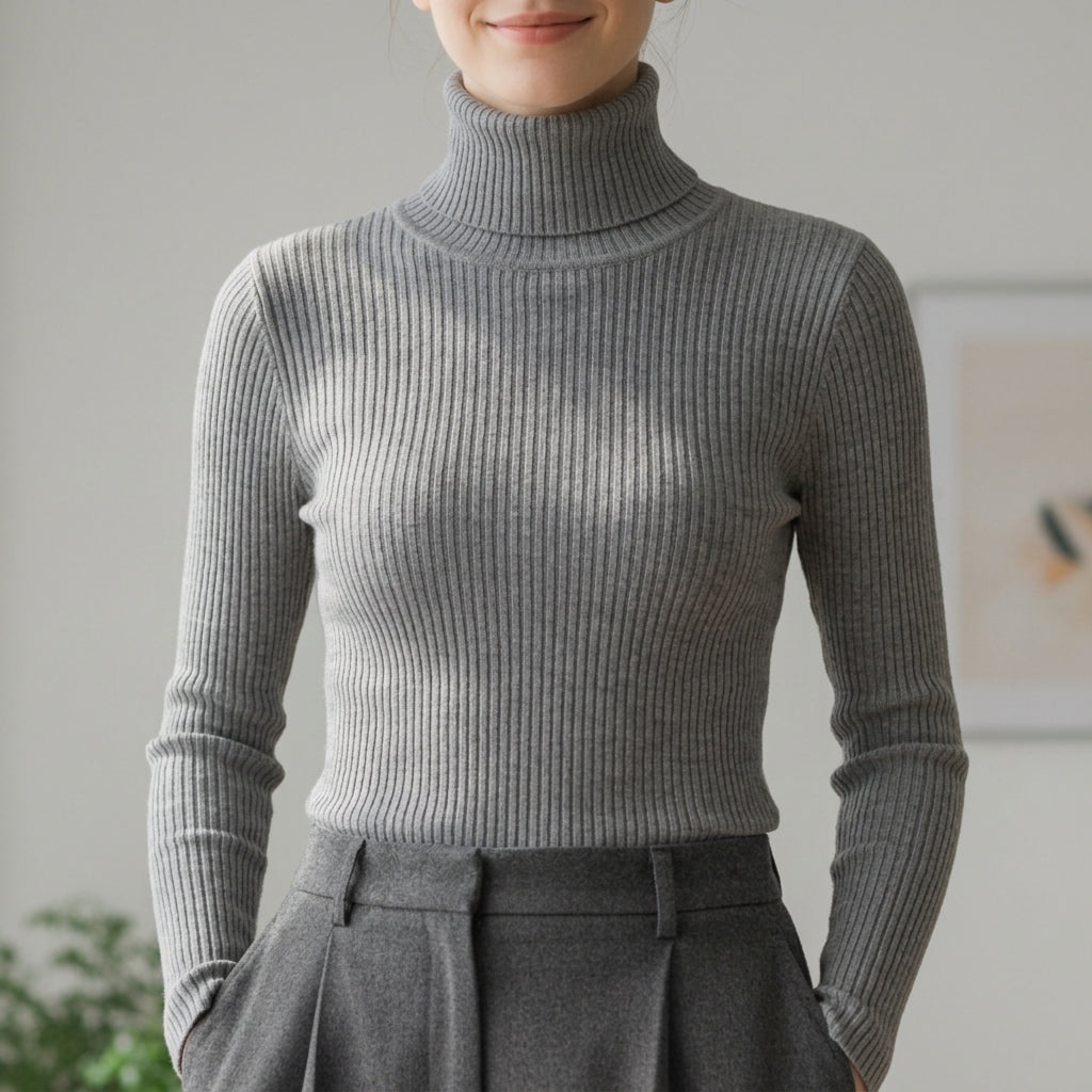 Elaine Rossmore | Ribbed Turtleneck Sweater For Women