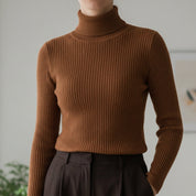 Elaine Rossmore | Ribbed Turtleneck Sweater For Women