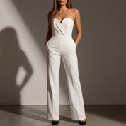 Valentina Crestmore | Strapless Wide-Leg Jumpsuit For Women