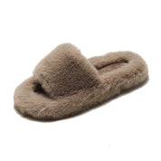 Jemma Pencombe | Fluffy Open Toe Slide Slippers For Women