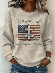 Adrienne Holloway | 250 Years of Freedom Patriotic Sweatshirt For Women