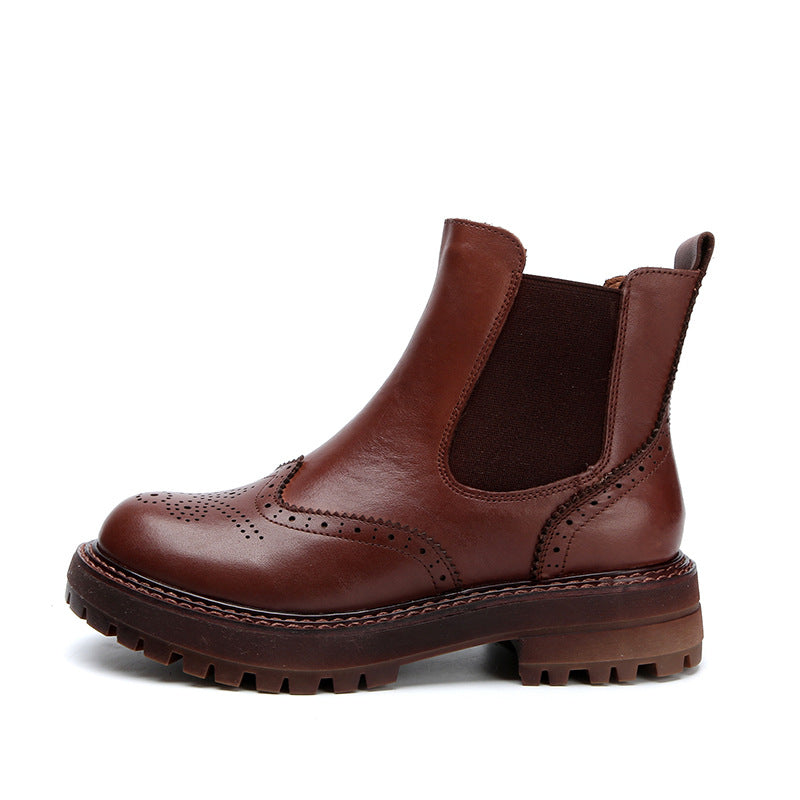 Vanessa Colbert | Brogue Chelsea Boots For Women