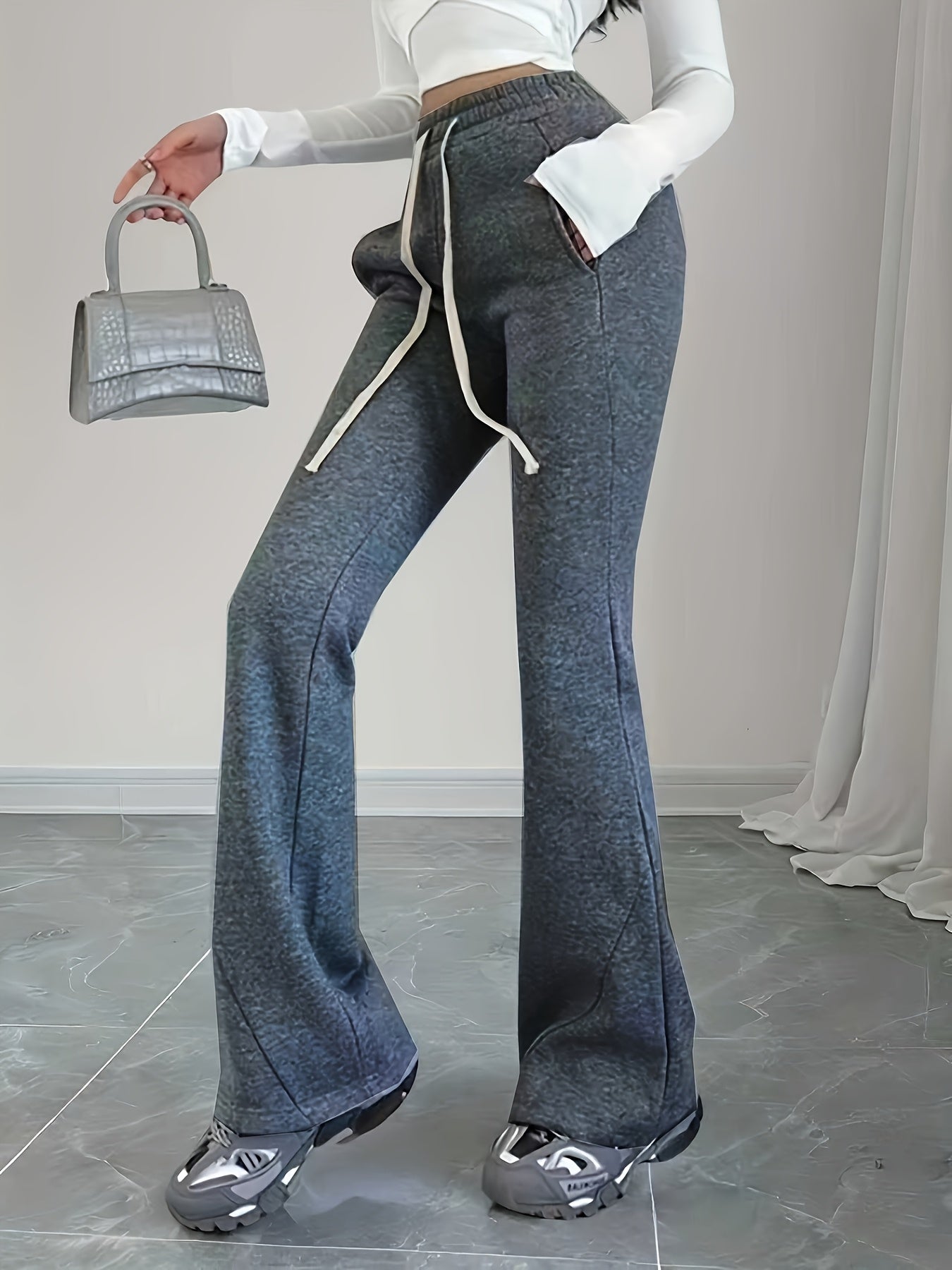 Mireille Auclair | High-Waist Flared Lounge Pants For Women