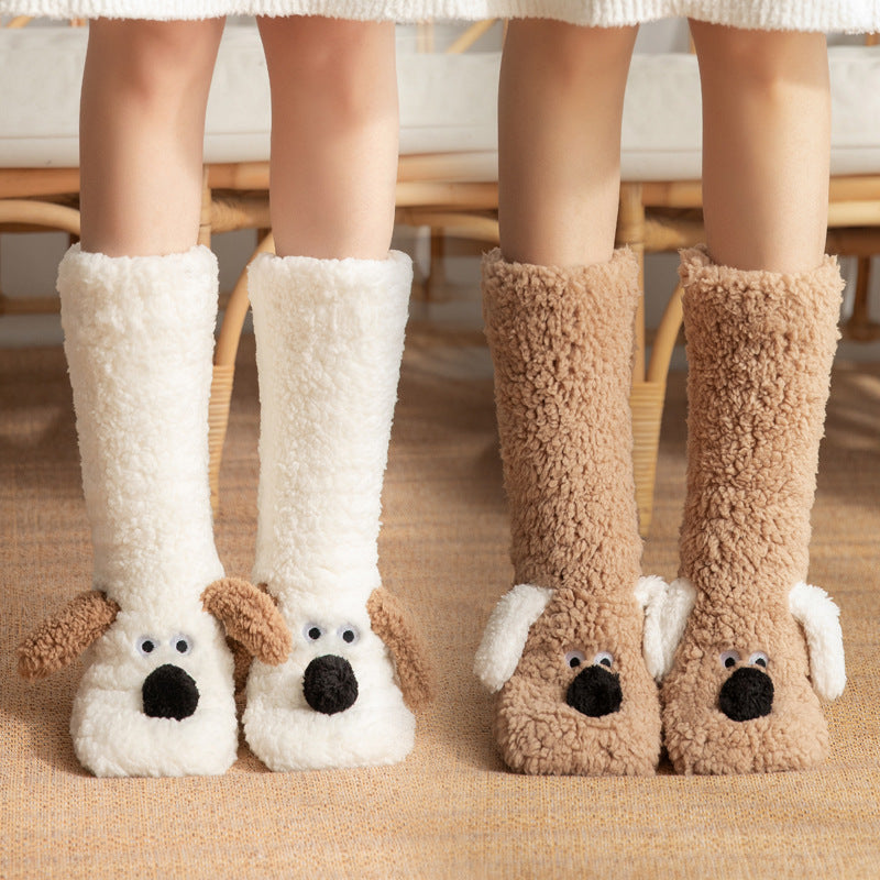 Amelie Dufresne | Cute Dog Slipper Socks For Women