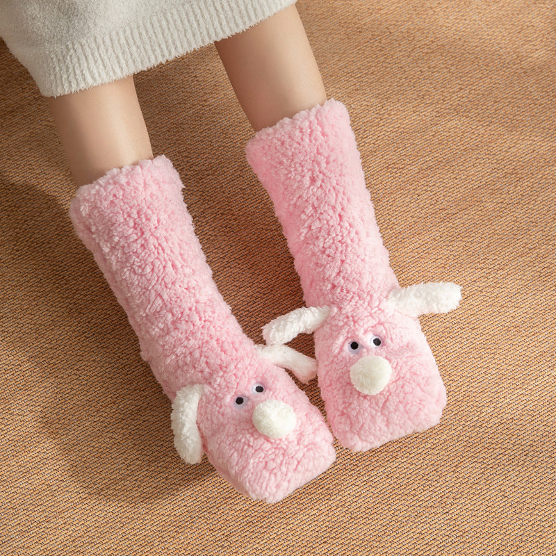 Amelie Dufresne | Cute Dog Slipper Socks For Women