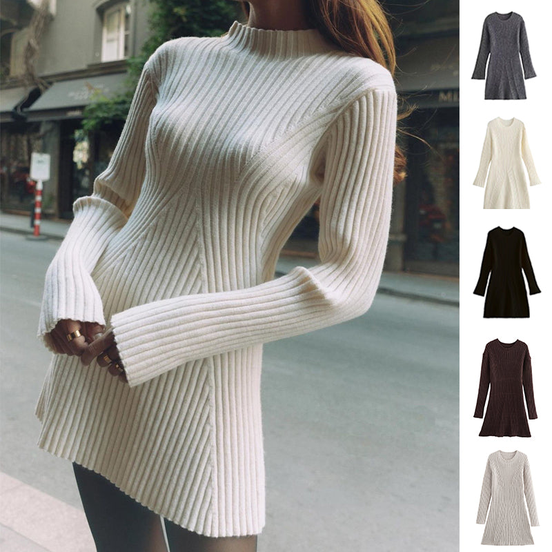 Emmeline Voss | Ribbed Knit Mini Dress For Women