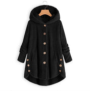 Colette Duval | Leopard Print Hooded Plush Coat For Women