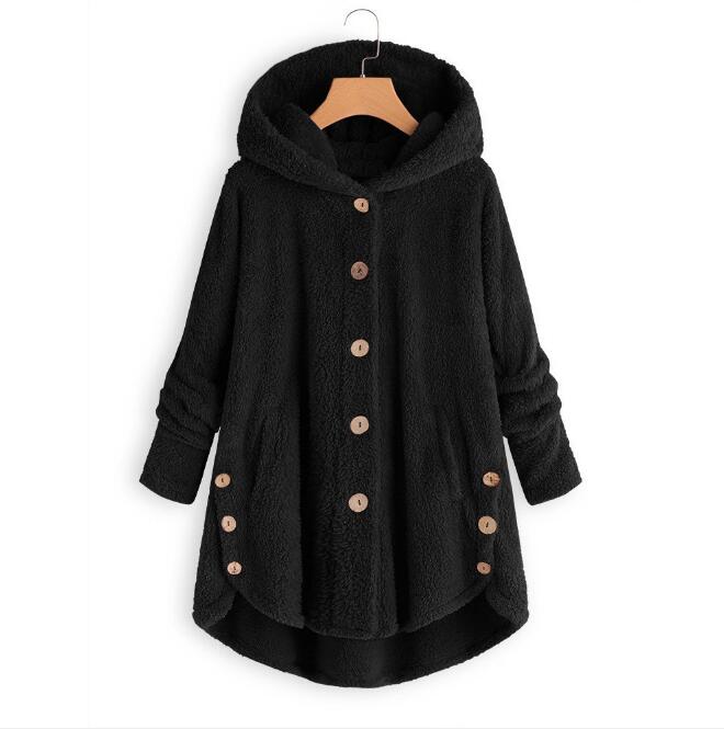 Colette Duval | Leopard Print Hooded Plush Coat For Women