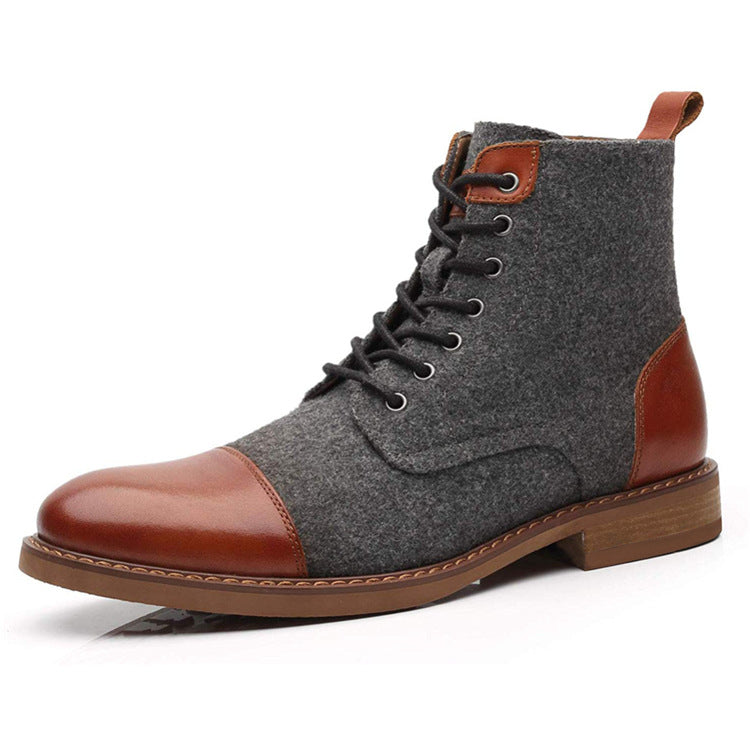 Nate Ostmere | Cap Toe Lace-Up Ankle Boots For Men
