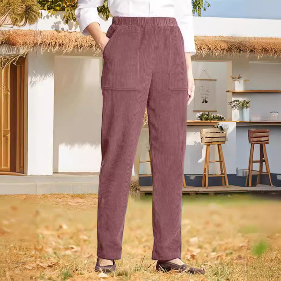 Vivienne Ashford | Corduroy Straight Leg Pants For Women