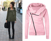 Marielle Fontenot | Diagonal Zip Hoodie For Women