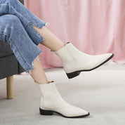 Fleur Descamps | Snake Print Chelsea Boots For Women