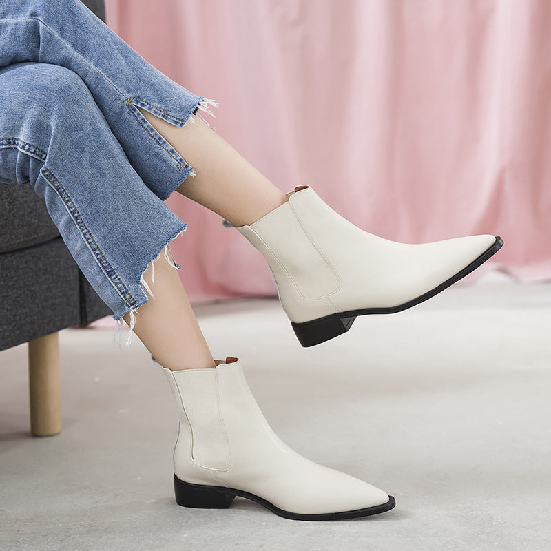 Fleur Descamps | Snake Print Chelsea Boots For Women