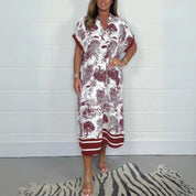 Thalia Devonshire | Toile Print Midi Dress For Women