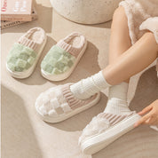 Colette Winbourne | Plaid Plush House Slippers For Women