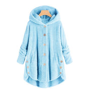 Colette Duval | Leopard Print Hooded Plush Coat For Women