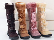 Ingrid Solberg | Fur Trim Mid-Calf Boots For Women