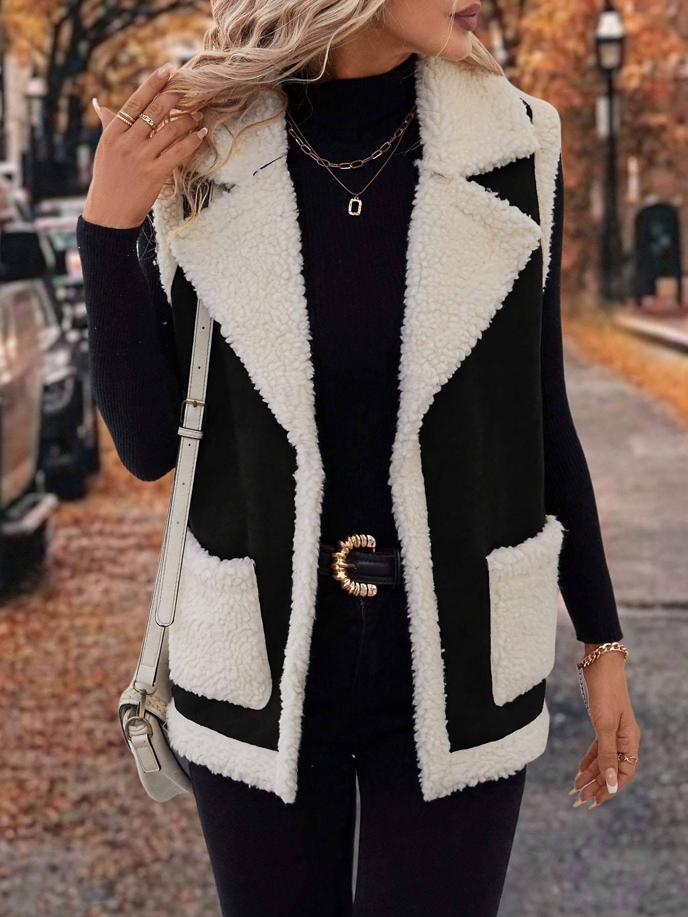 Nathalie Cassin | Shearling-Lined Suede Vest For Women