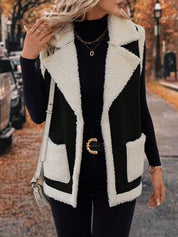 Nathalie Cassin | Shearling-Lined Suede Vest For Women