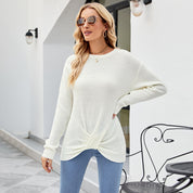 Margot Delaunay | Twist-Front Waffle Knit Sweater For Women