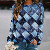 Juliette Beaumont | Patchwork Knit Sweater For Women