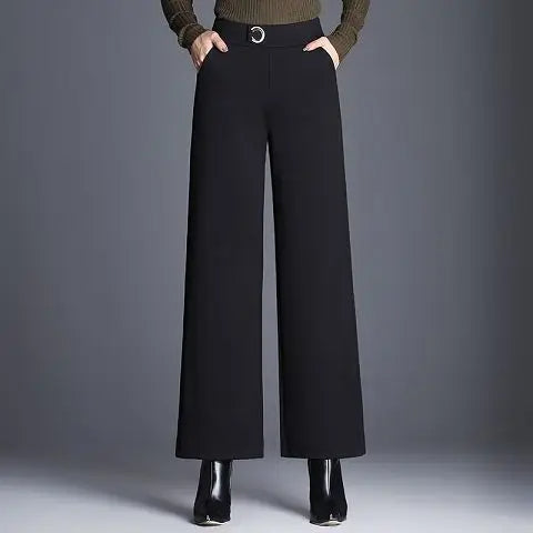 Noemi Castellucci | High-Waisted Plaid Trousers With Belt Buckle For Women