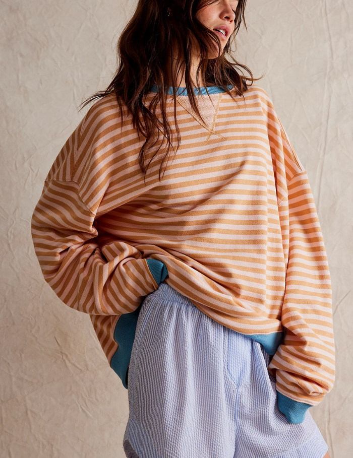 Isolde Bergerac | Striped Round-Neck Pullover For Women