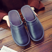 Marco Antonelli | Leather Slippers With Stitched Trim For Men