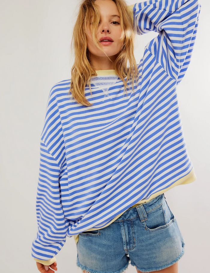 Isolde Bergerac | Striped Round-Neck Pullover For Women