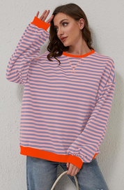 Isolde Bergerac | Striped Round-Neck Pullover For Women