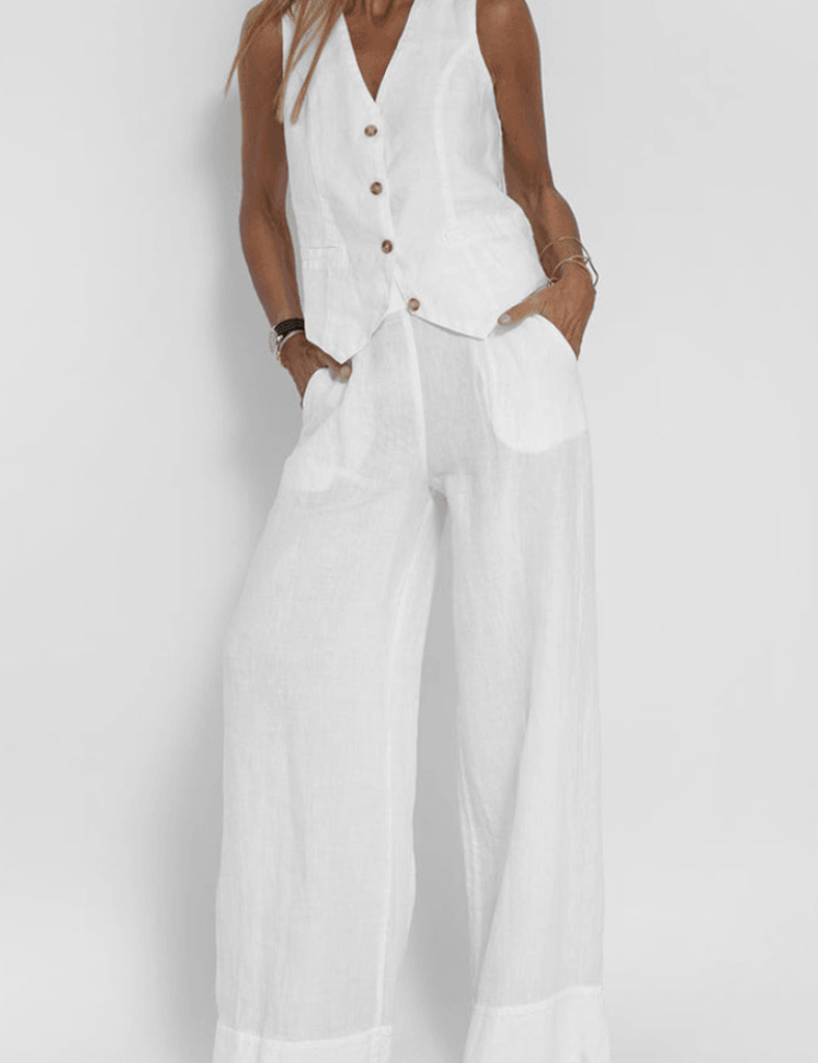 Giovanna Bellini | Linen Tailored Two-Piece Set For Women