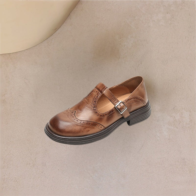 Rowena Ashfield | Brogue Mary Jane Flat Shoes For Women