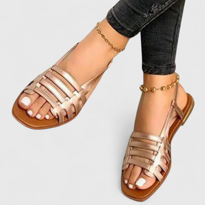 Celestina Vauborne | Strappy Flat Gladiator Sandals