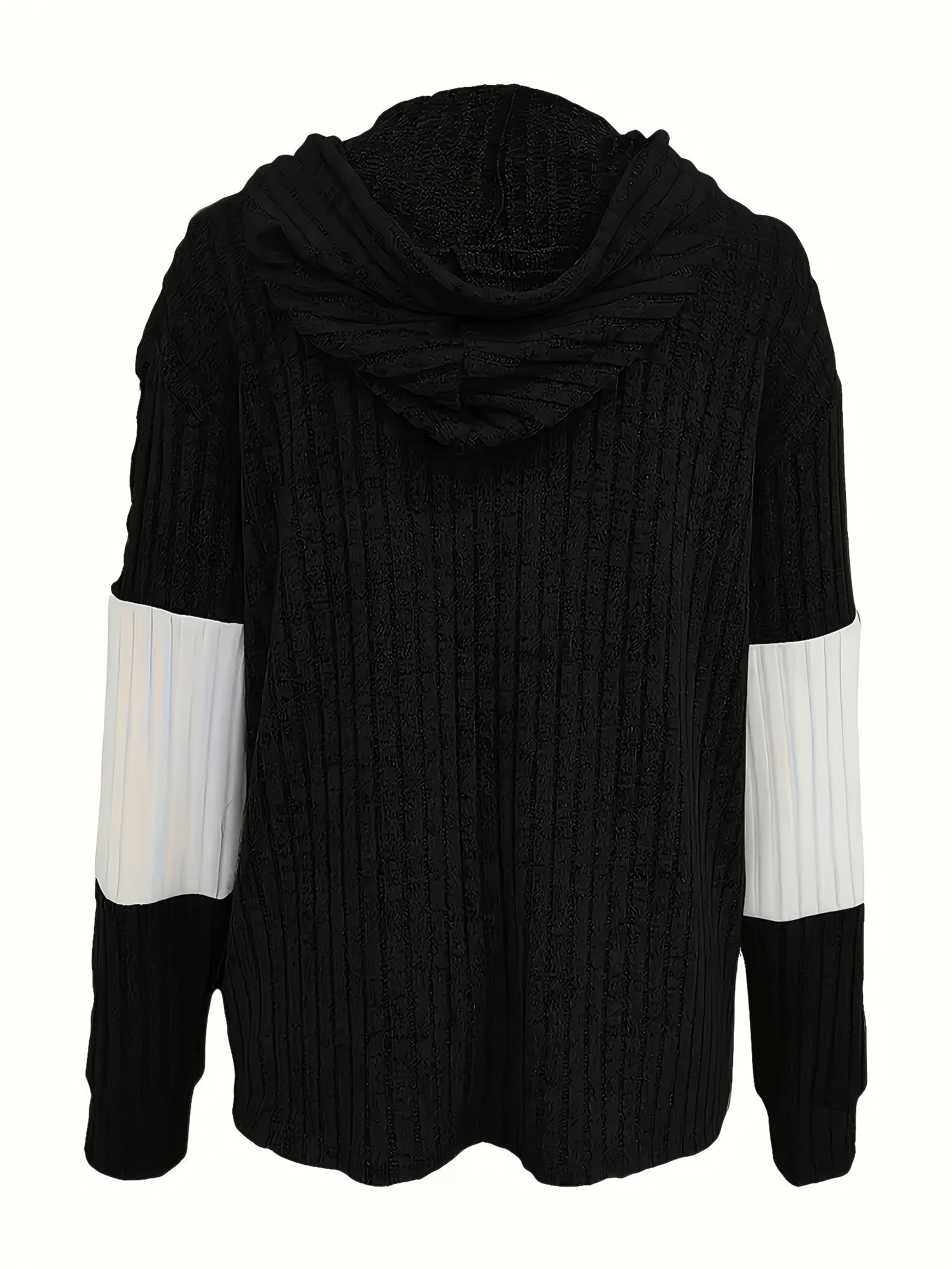 Charlotte Devereaux | Textured Colour-Block Hooded Jacket For Women