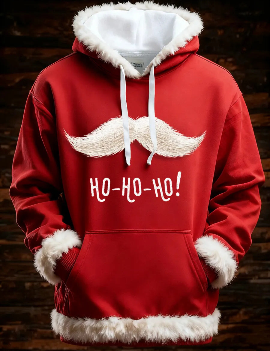 Francesca Hartwell | Flag Santa Print Christmas Hoodie For Women