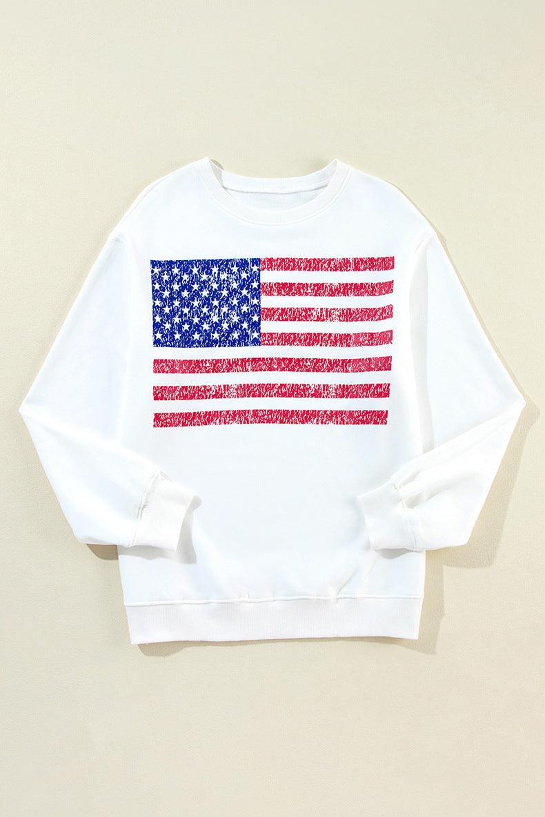 Reagan Calloway | American Flag Graphic Sweatshirt For Women